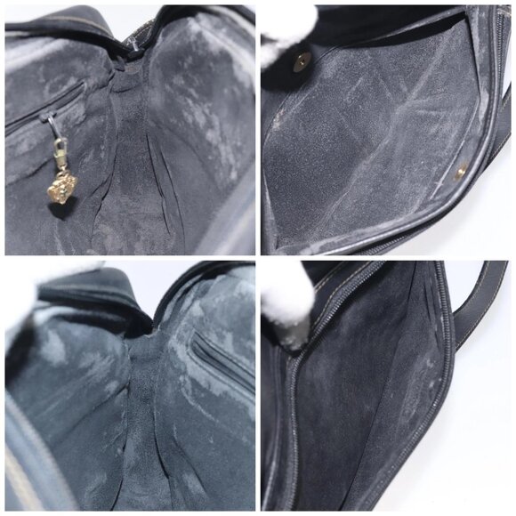 GUCCI Micro GG Supreme Shoulder Bag PVC Black Gold 001 22 1053 Auth BA3301 - Picture 16 of 16